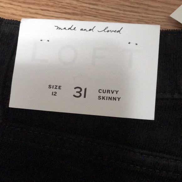 Loft black corduroy skinny jeans - Picture 2 of 4